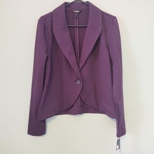 NWT DAISY FUENTES Currant Femme Fatale Single Button Blazer Jacket Size Medium